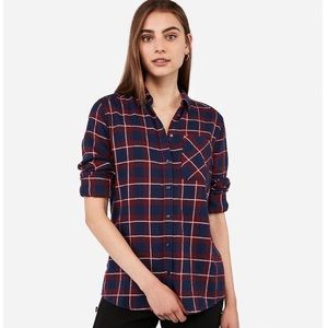 Express Flannel Boyfriend Shirt